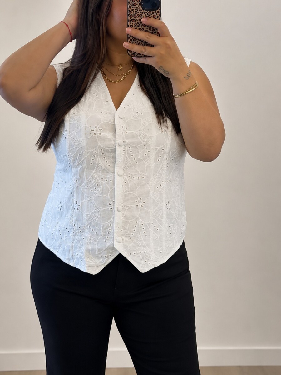 Chaleco Cleo Blanco