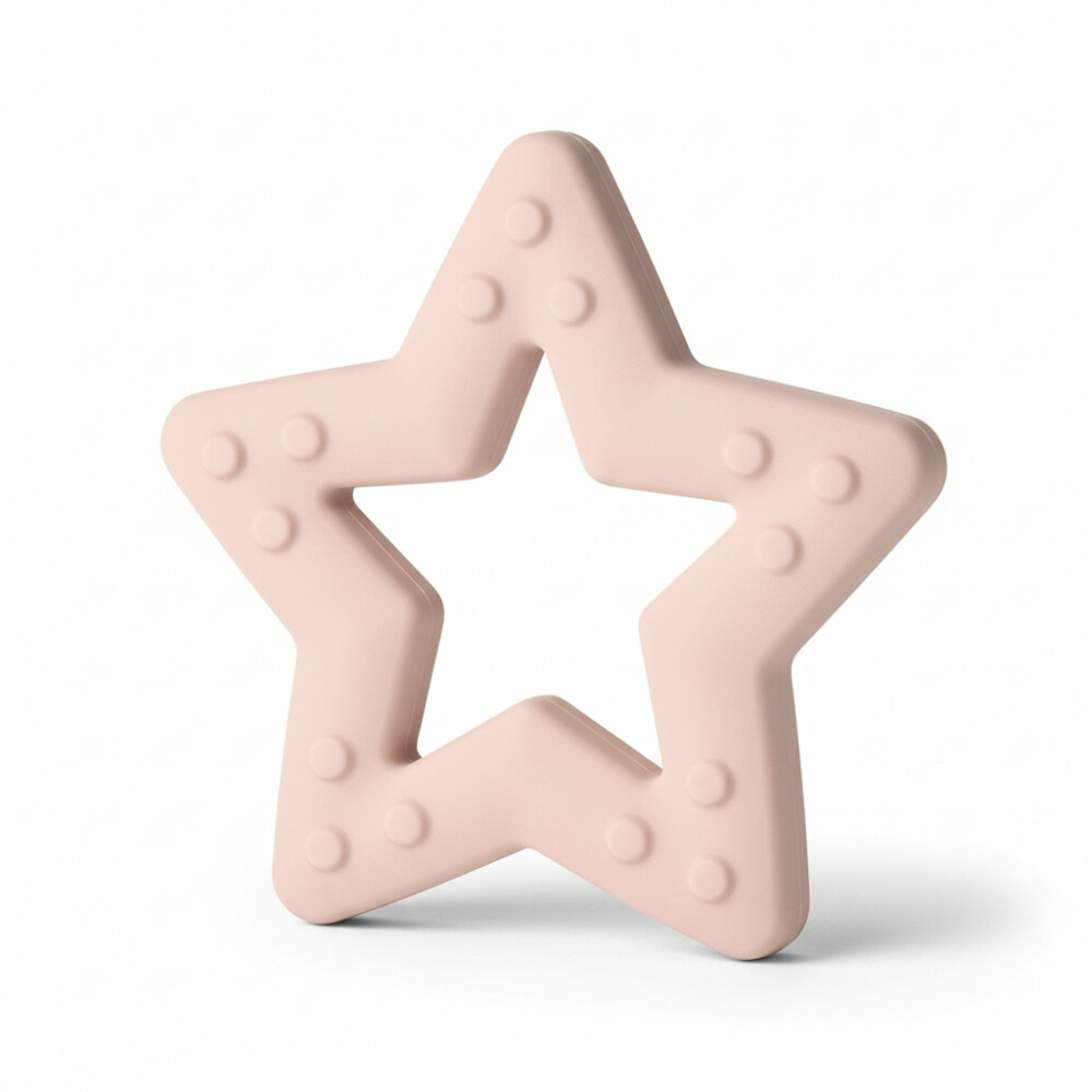 Mordillo silicona estrella Mumlove rosado