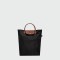 Longchamp - Cartera Tote plegable, de nylon y asa corta, Le pliage M Negro