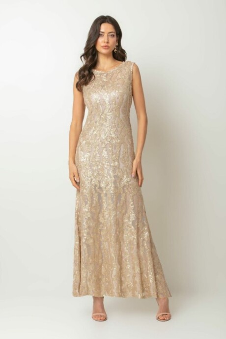 Vestido lentejuelas Berila Dorado