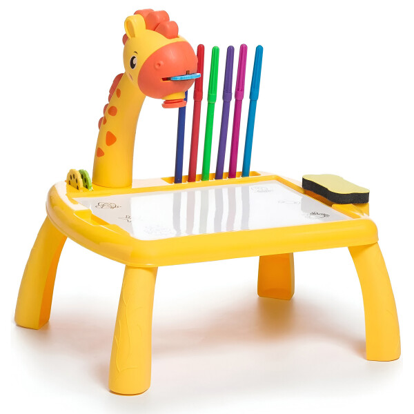 Jirafa Pizarra Mesa Proyector Led + Accesorios Para Dibujar® Color Amarillo