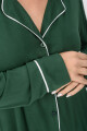 CAMISA LISA CON RIBETE VERDE