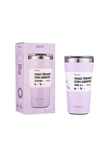 Vaso Acero Inox. 550mL. Lila