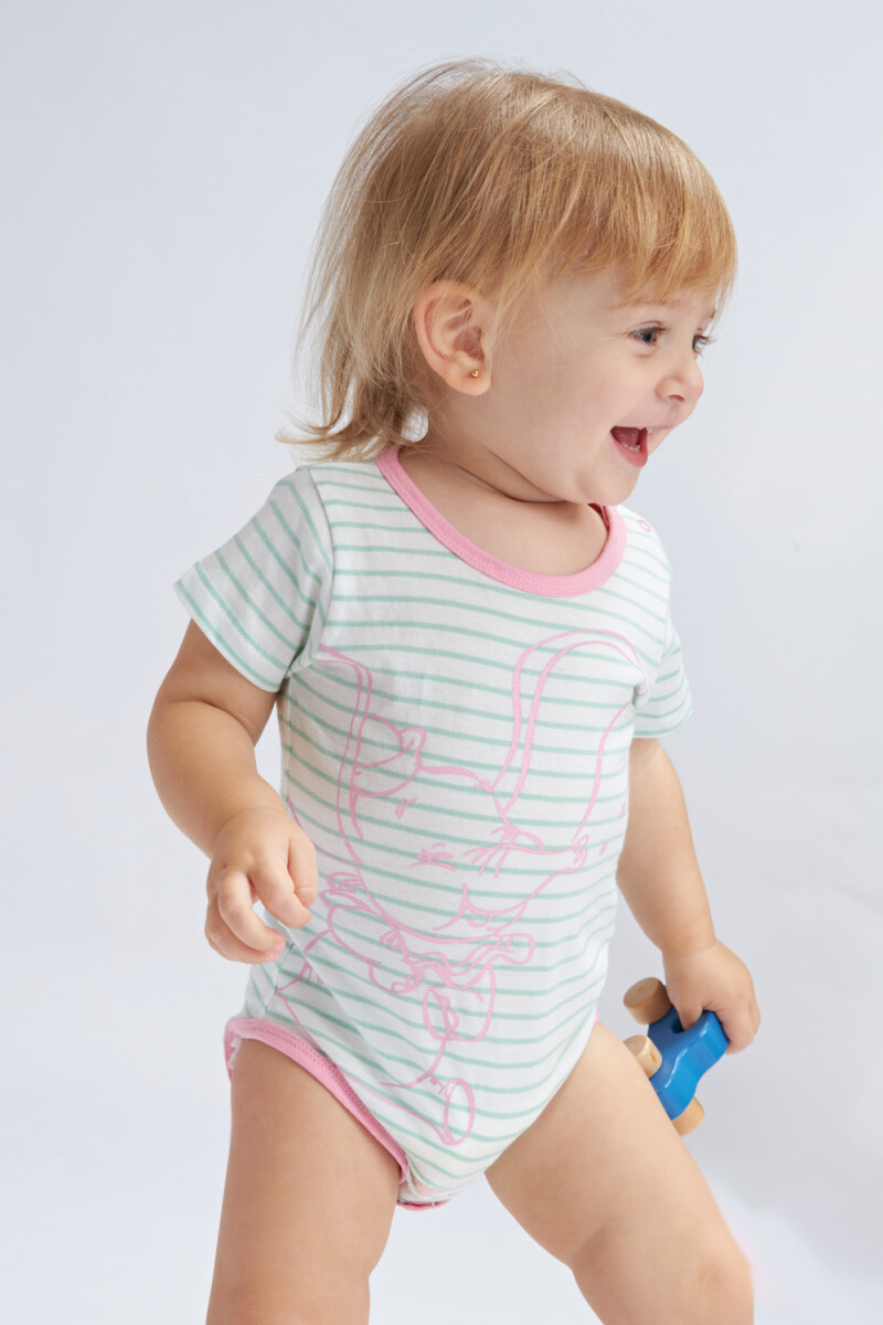 Body manga corta estampado Dumbo- Verde