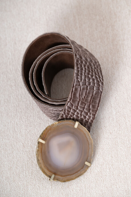 Cinto piedra reversible Crocco taupe