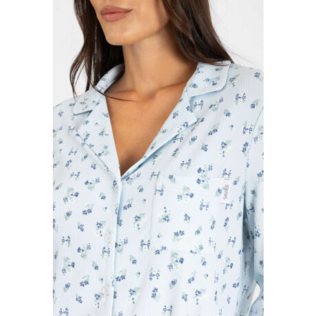 Pijama americano liberty ml Celeste