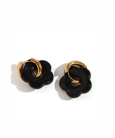 AROS FLOWER NEGRO MARMOLADO