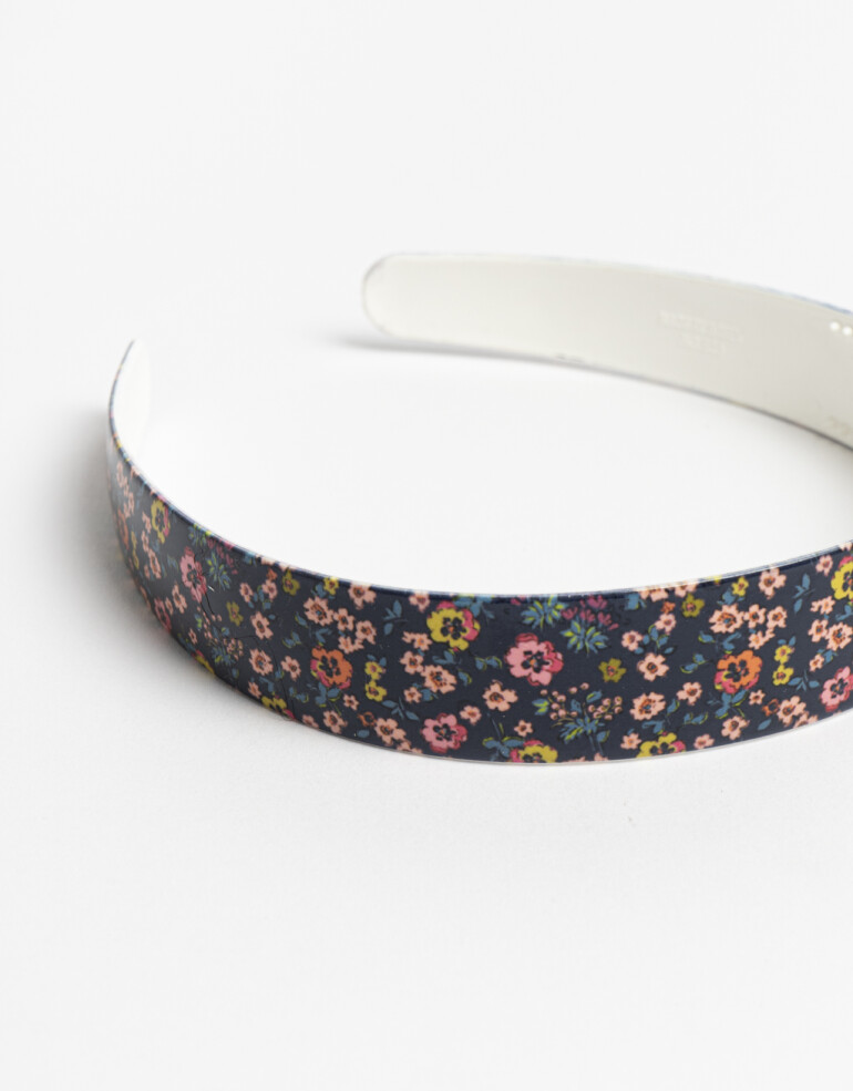 Vinchas Rígidas Flores Vincha Recta De Acrilico Estampada. - Estampado Flores