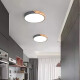 Luminaria Luz Fria Plafon Led Diám 30cm Metal Y Madera Luminaria Luz Fria Plafon Led Diám 30cm Metal Y Madera