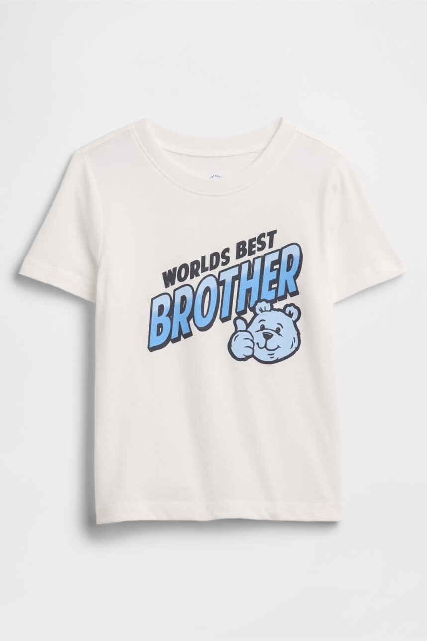 Remera Logo Gap Toddler Niño Opt1 New Off White