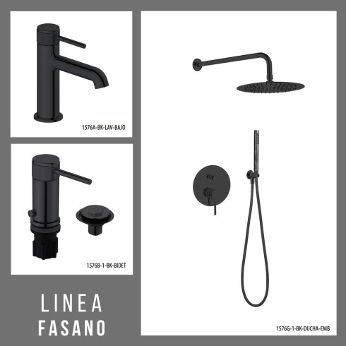 Juego De Griferia Incluye Lavatorio Bajo,Bidet Y Ducha Embutida 000
