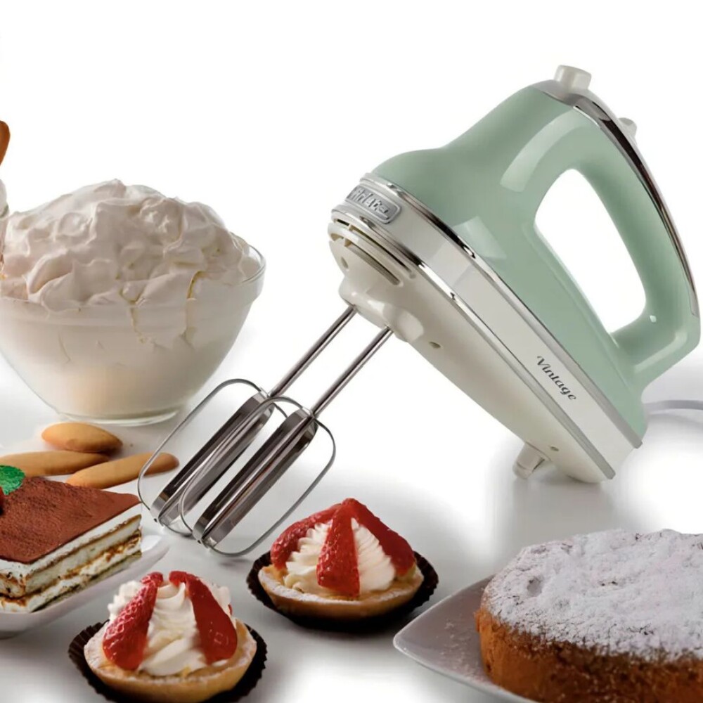 Batidora de Mano Vintage - Ariete - Potencia y Estilo Retro Verde