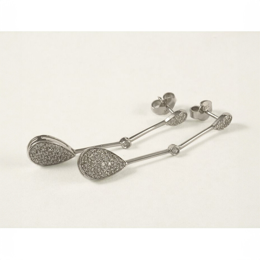 CARAVANAS EN ORO BLANCO 18K CON BRILLANTES CARAVANAS EN ORO BLANCO 18K CON BRILLANTES