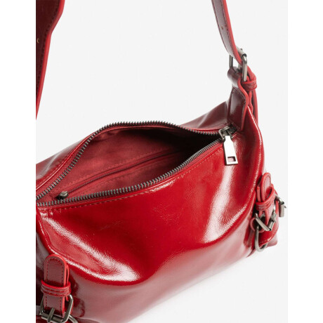 Cartera City Hebillas Rojo Cereza