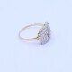 Anillo oro 18k antiguo con brillante y diamantes. Anillo oro 18k antiguo con brillante y diamantes.