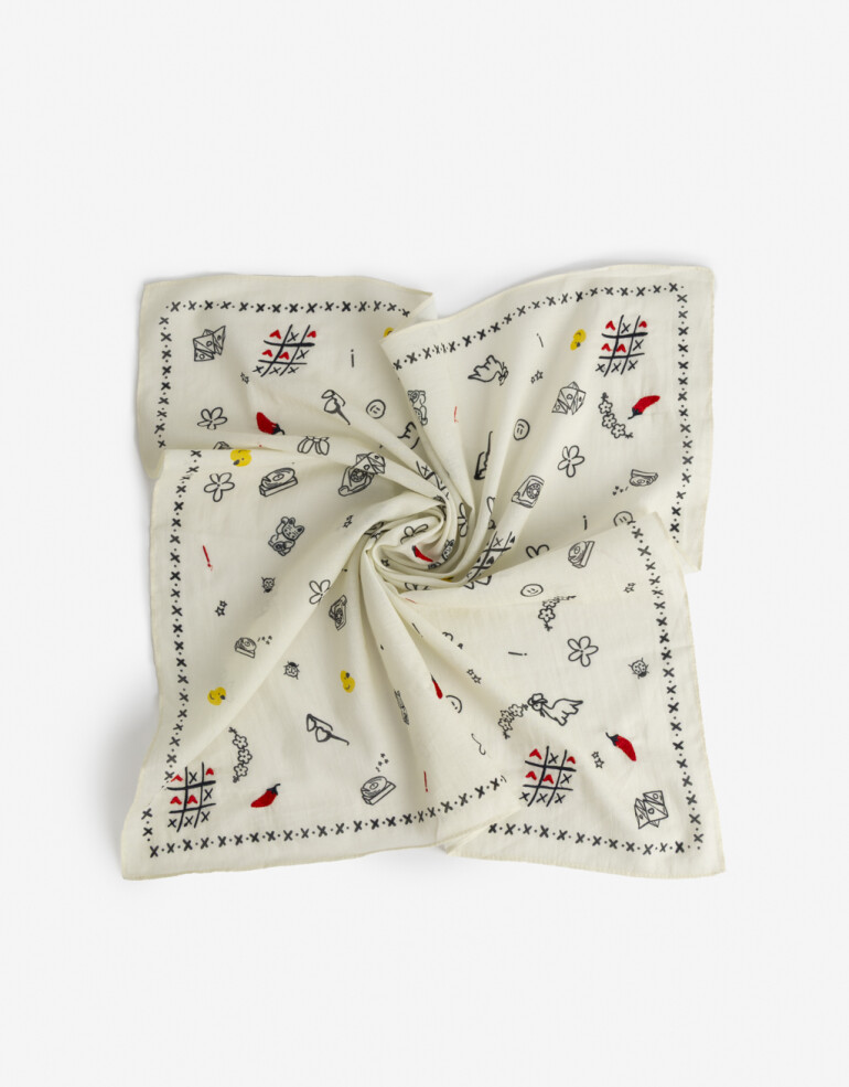 Pañuelos Raso Algodón Pañuelo De Algodón Orgánico - Combinacion Multicolor