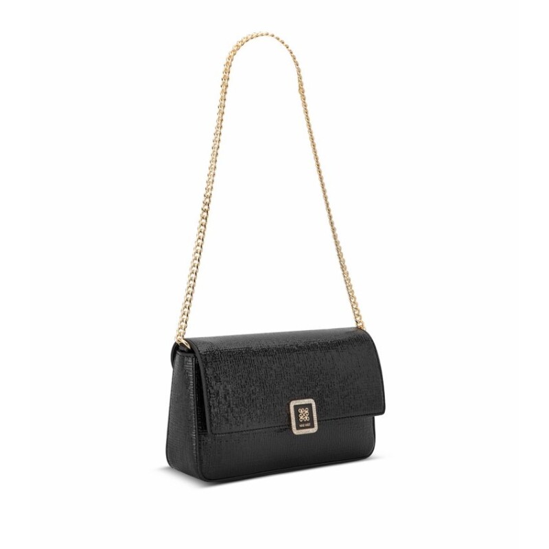 Blais Flap Shoulder Bag Black