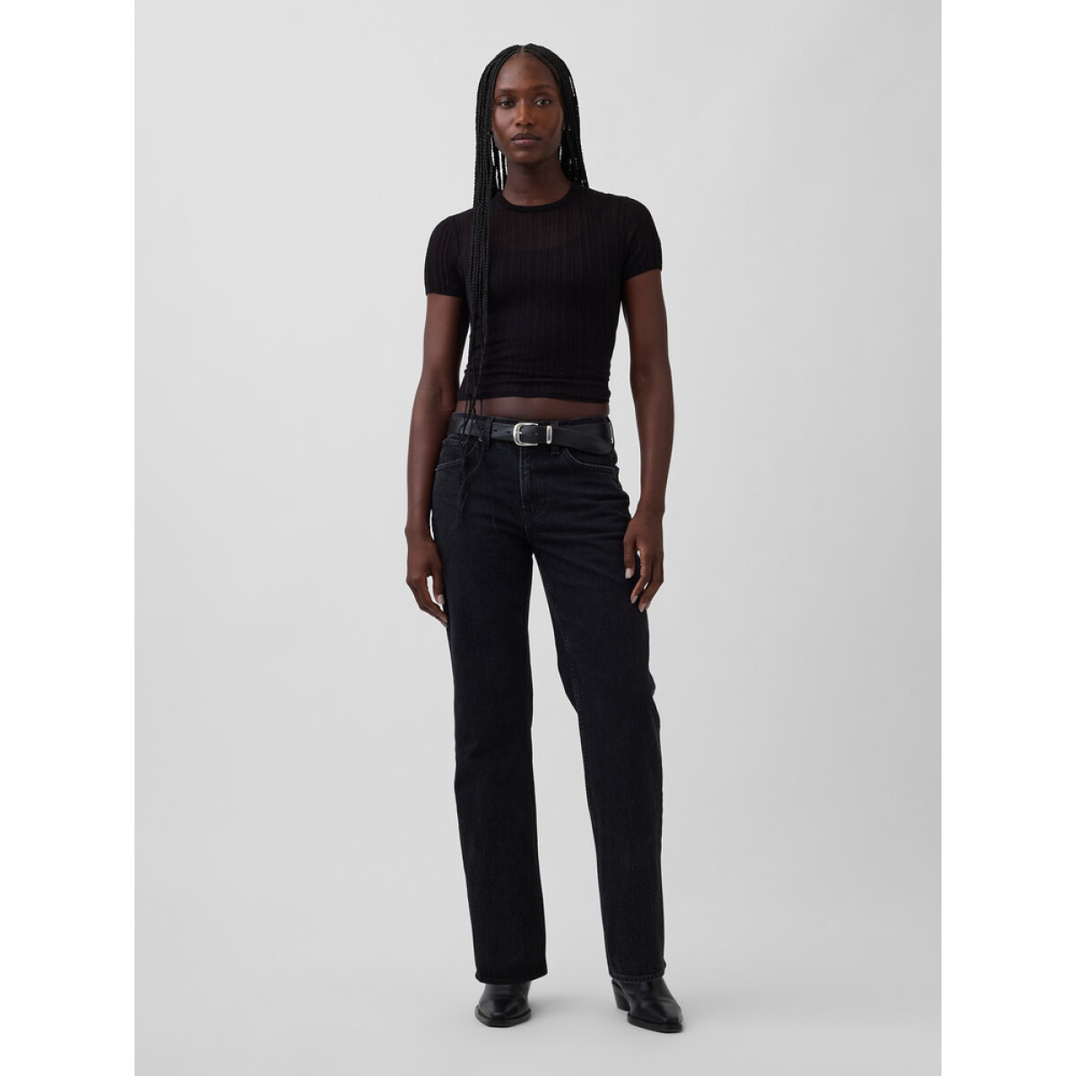 RELAXED STRAIGHT BLK PETAL - BLACK ELLIS 