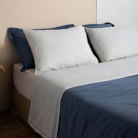 JGO SÁBANAS STRIPE, 2 PLAZAS ALGODON 180H GARMENT WASHED