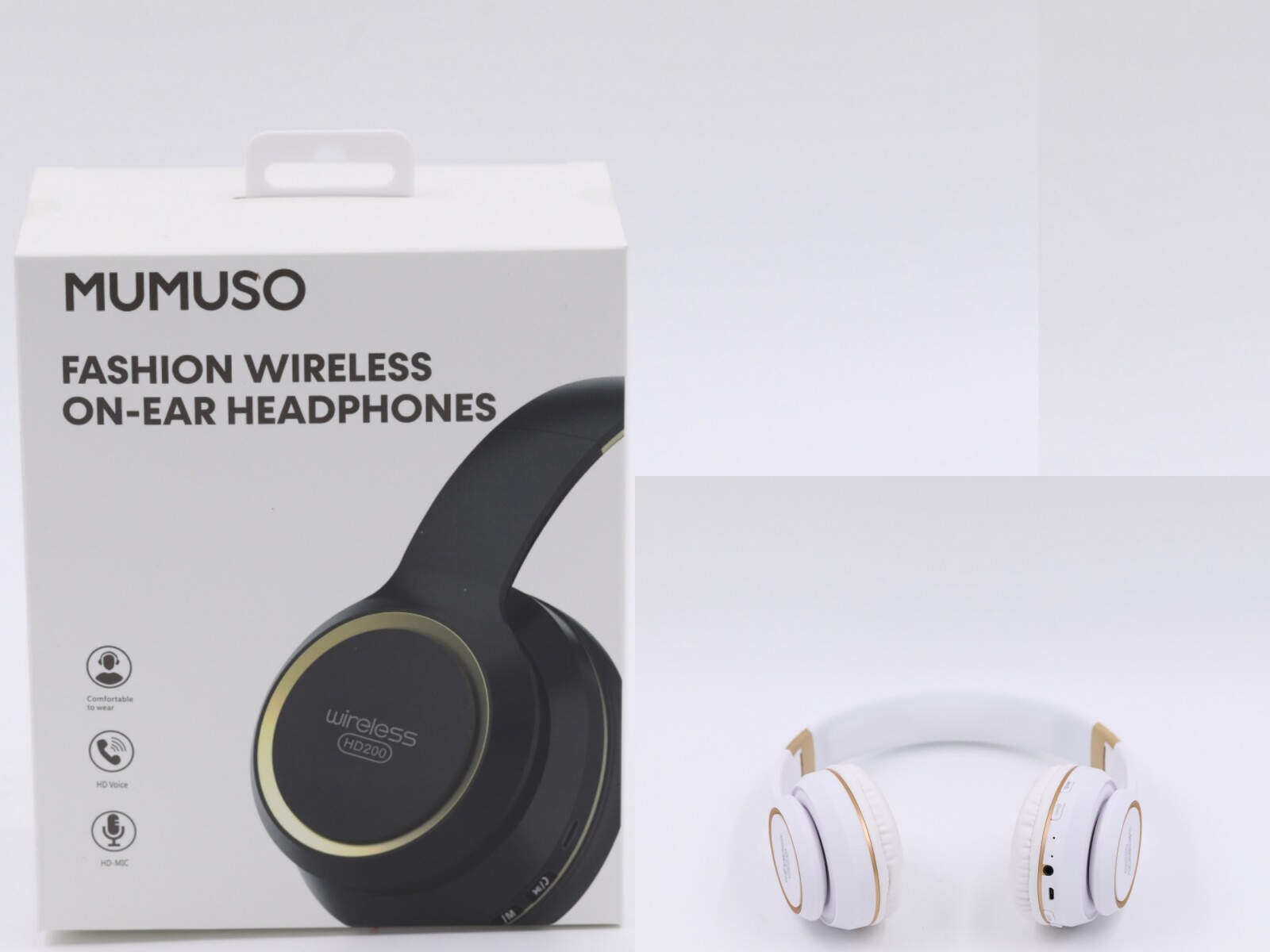 AURICULARES INALÁMBRICOS ON-EAR DE MODA (BLANCOS) 