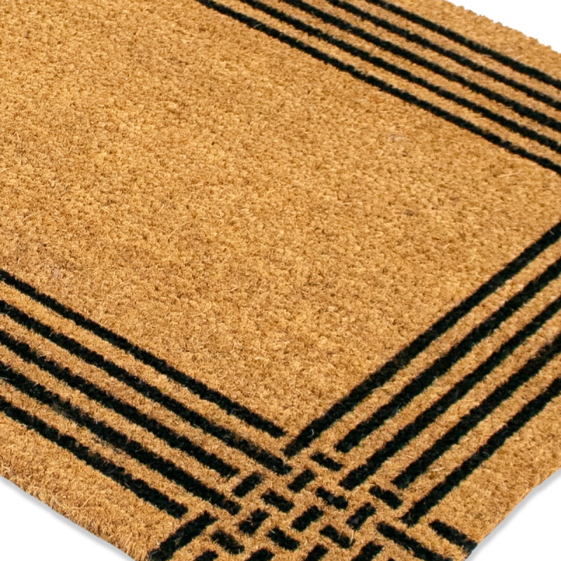 ALFOMBRA COCO RECT C/DET NEGRO 60X90CM Unica