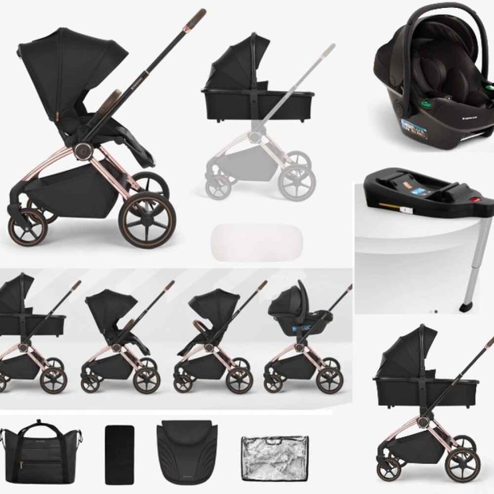Travel system 4 en 1 KARA ISOFIX KIKKABOO - Black Travel system 4 en 1 KARA ISOFIX KIKKABOO - Black