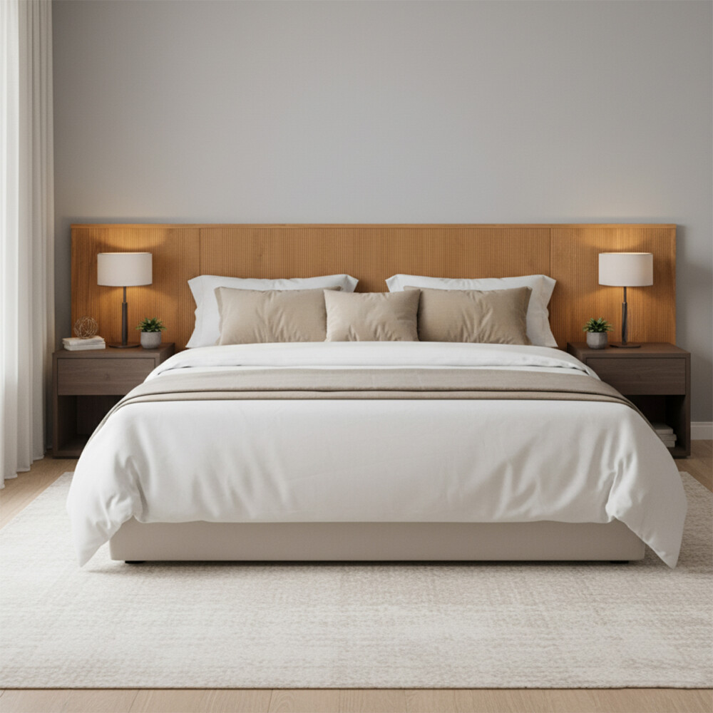 Respaldo King continuo - Moderna Marrón