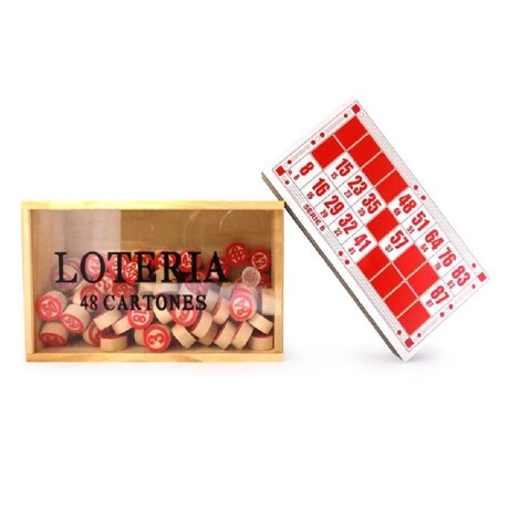 Juego De Mesa Loteria Caja Madera Unica