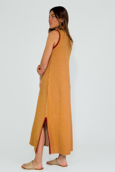 VESTIDO LOTO Mostaza