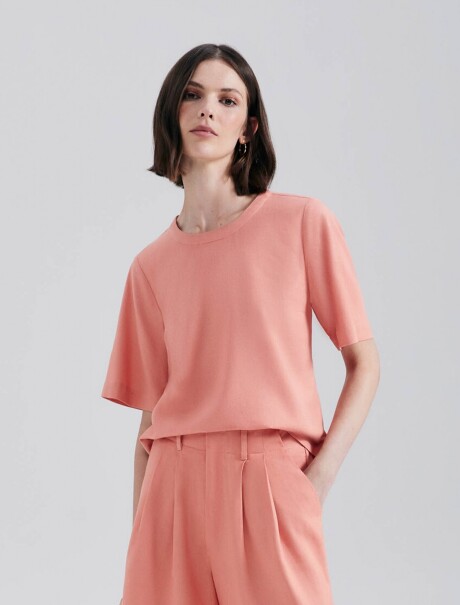 BLUSA MANGA CORTA ROSADO