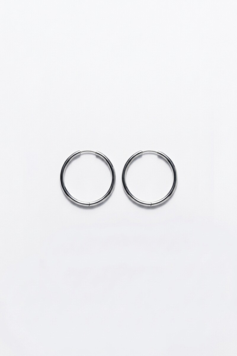 Aros acero medium plateado
