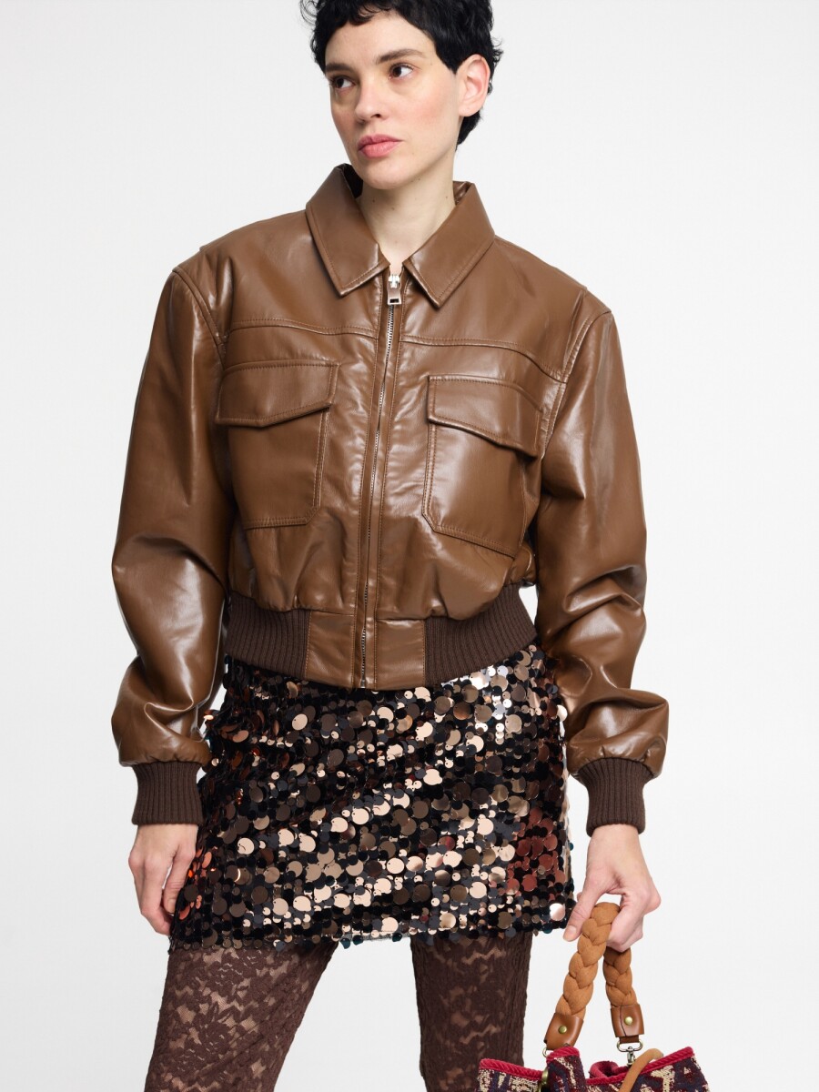 CHAQUETA BIKER CORTA 