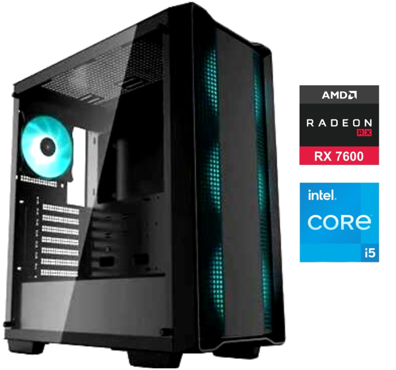 Equipo Gamer Core I5 12400F, 16GB, 500GB, RX9060XT 8GB Oc 