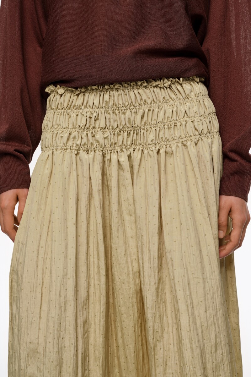 FALDA FRUNCIDA Beige