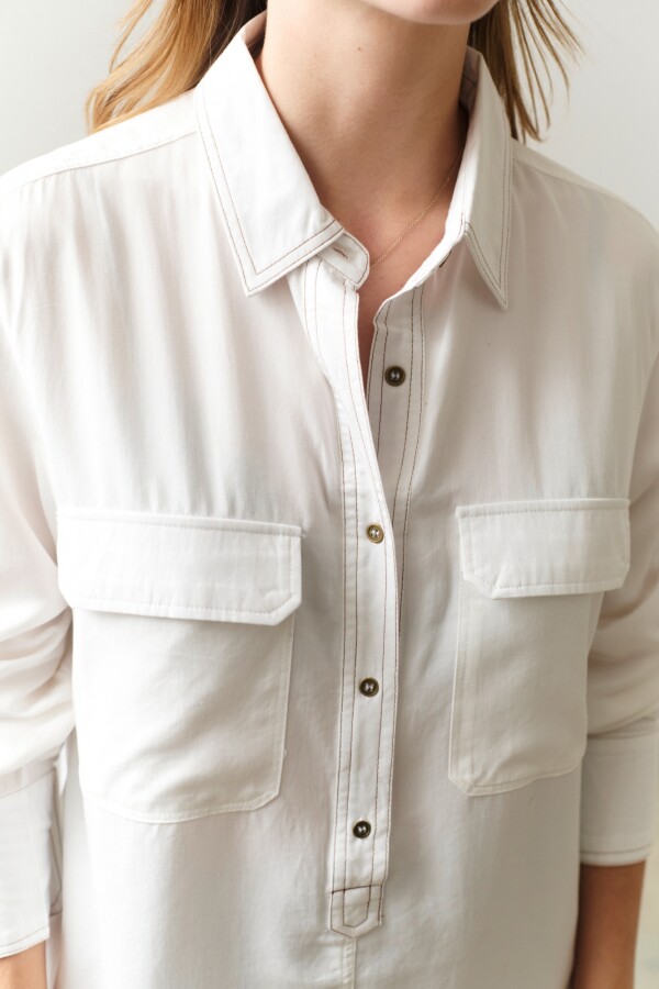 CAMISA POCKET BLANCO