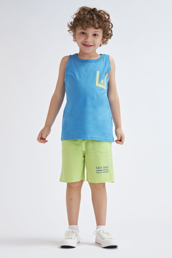 Camiseta sin mangas Hi- Azul Vibrante