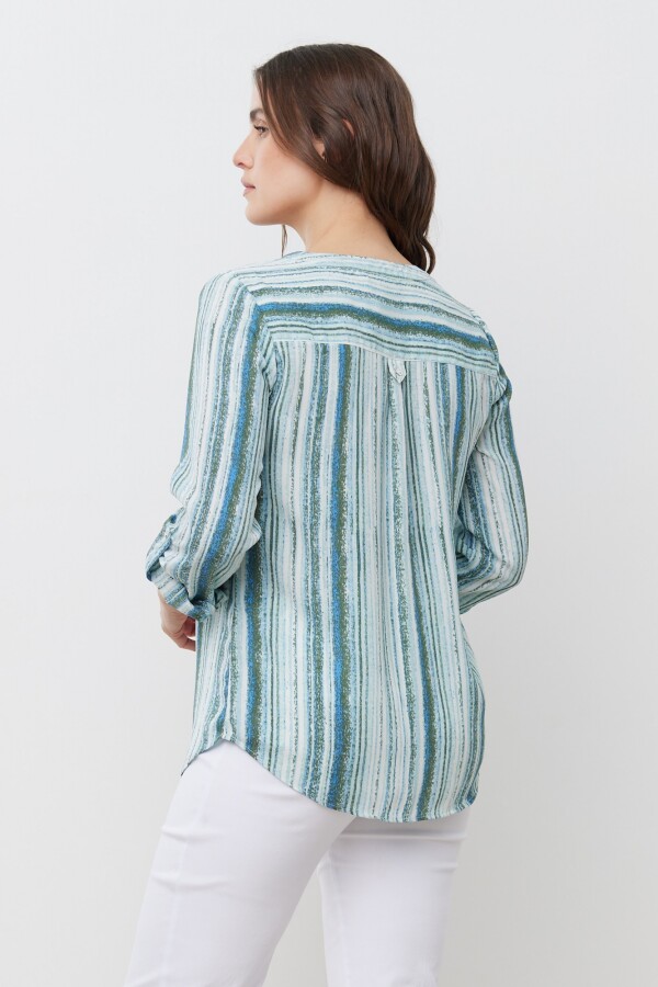Blusa Gasa Print VERDE/MULTI