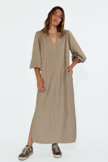 VESTIDO CALIZA Beige
