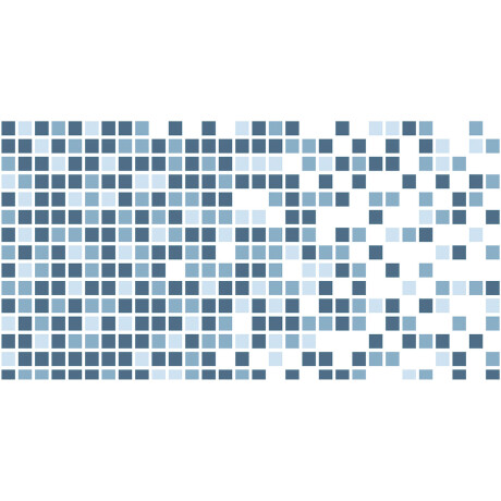 CERAMICA REVESTIMIENTO MOSAICO AZUL Y BLANCO BRILLO 32X57 CM GAMAS DE AZUL