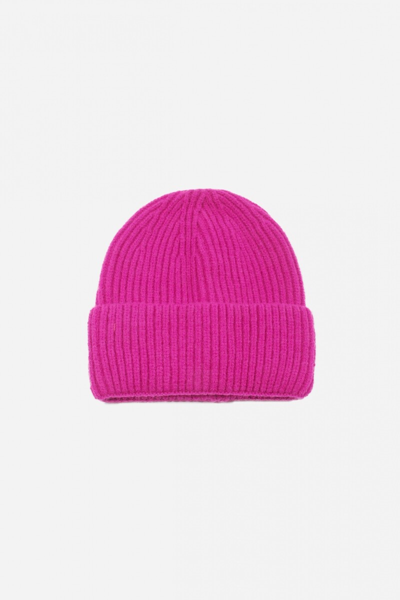 Gorro ribbed fucsia