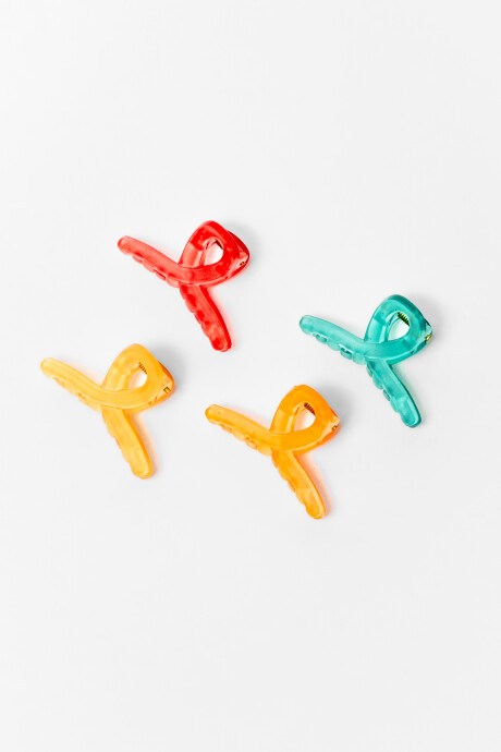 Pinza De Pelo Amaru, Set 4 Piezas Estampado 1