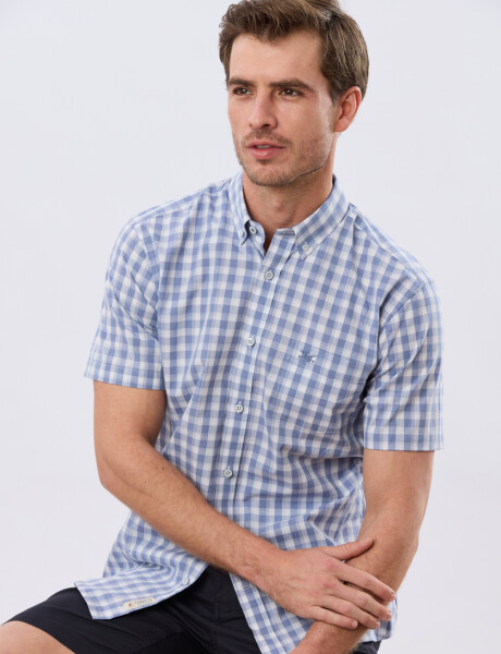 CAMISA CUADROS Azul Claro