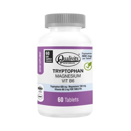 Qualivits L-Tryptophan + Magnesium + B6 60Caps Qualivits L-Tryptophan + Magnesium + B6 60Caps