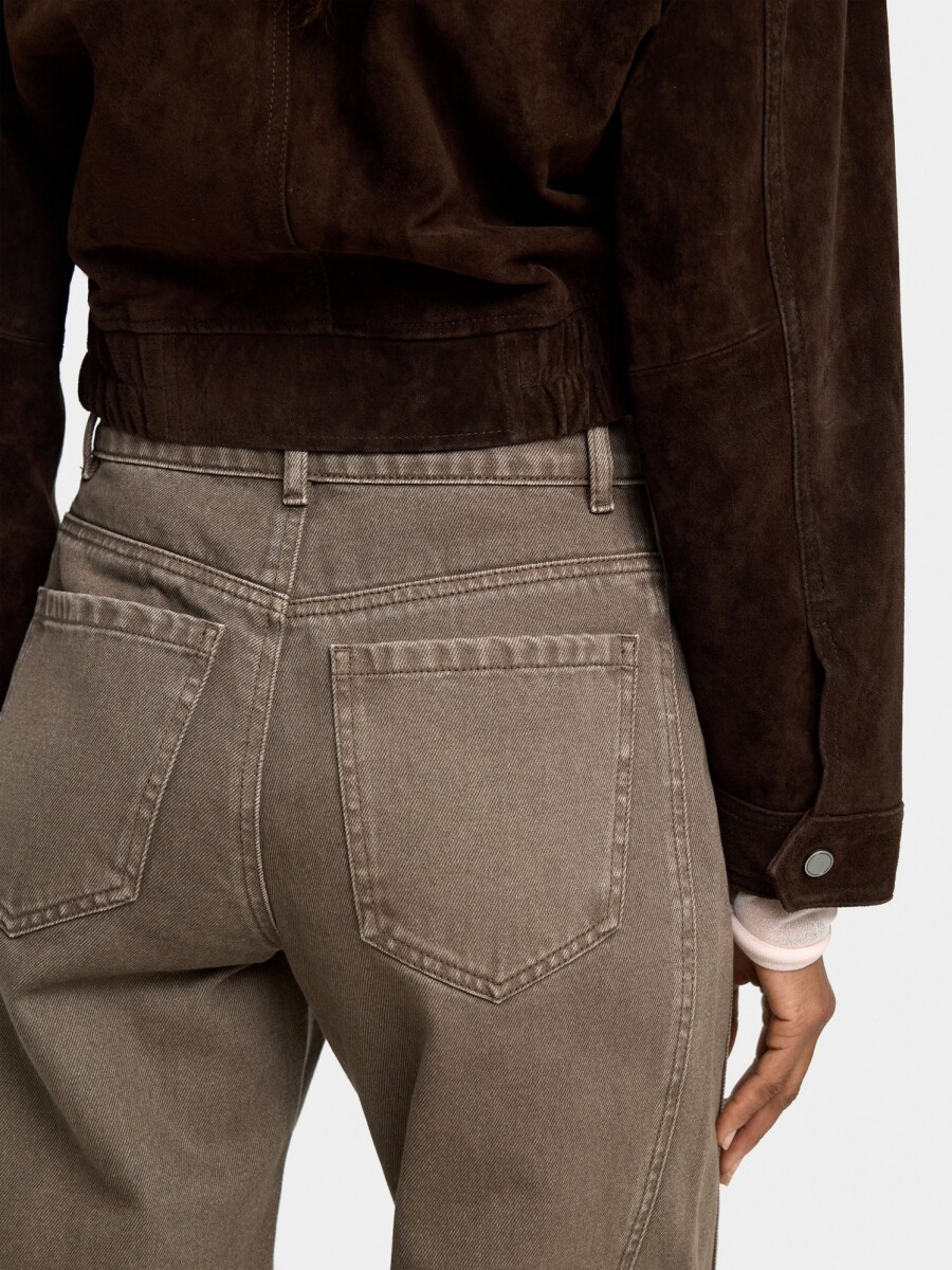 Pantalón Vaquero Baggy Balloon marron