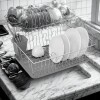 Escurridor para platos Selecta cromado con bandeja y cubiertero Gris