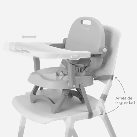Silla Booster de Bebe para Comer Plegable Carestino Osaka Gris