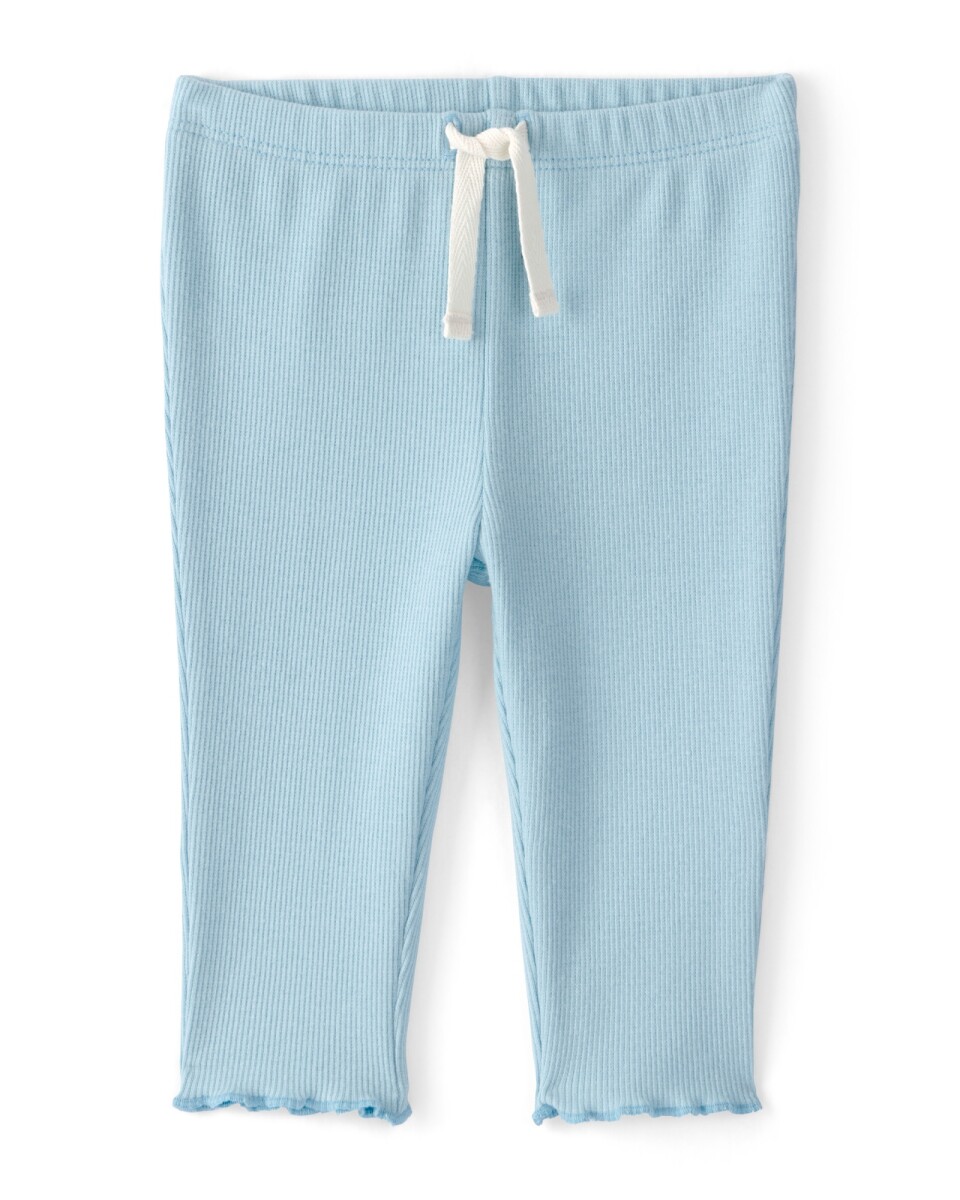 Pantalón de algodón acanalado, azul 