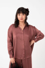 CAMISA DE TEJIDO ARRUGADO Violeta