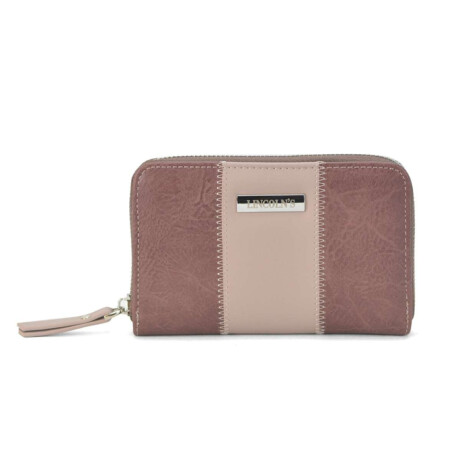 Billetera dedalera Berenjena Y Rosa