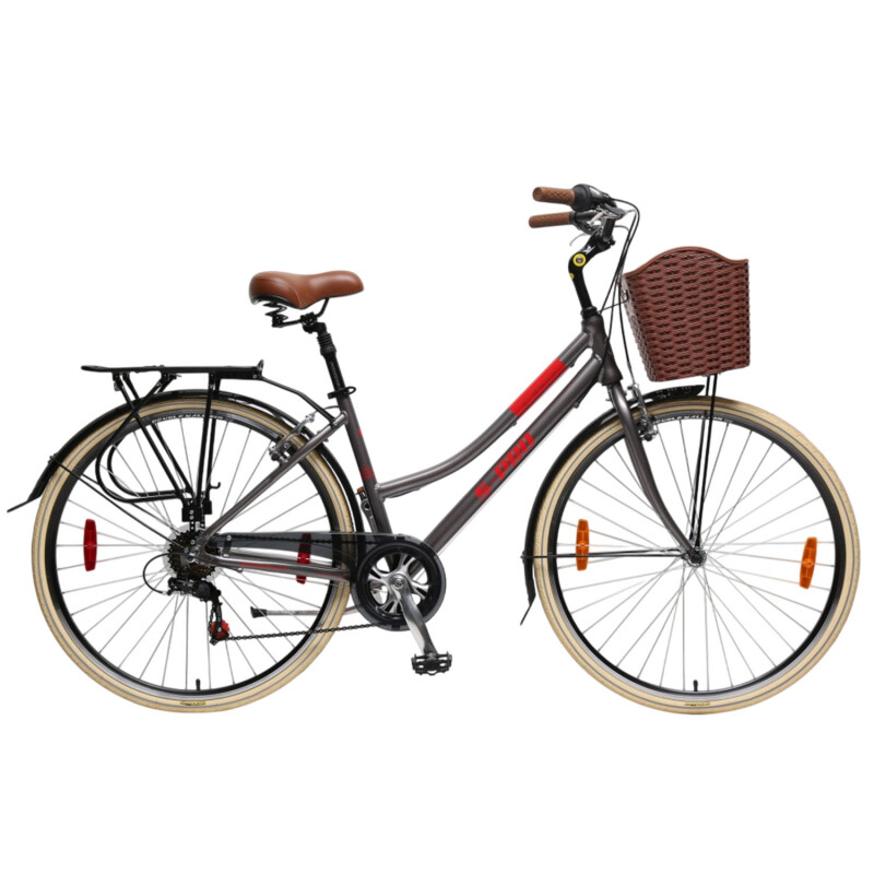 Bicicleta Dama Aluminio S-pro Strada Lady Dlx 28 Shimano Gris
